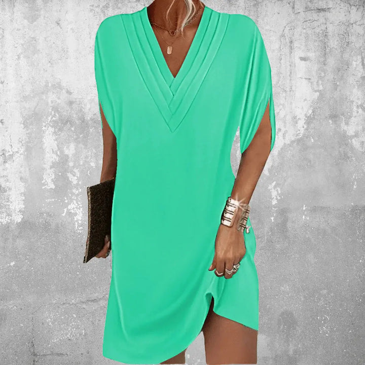 Sienna Satin | V-Neck Dress