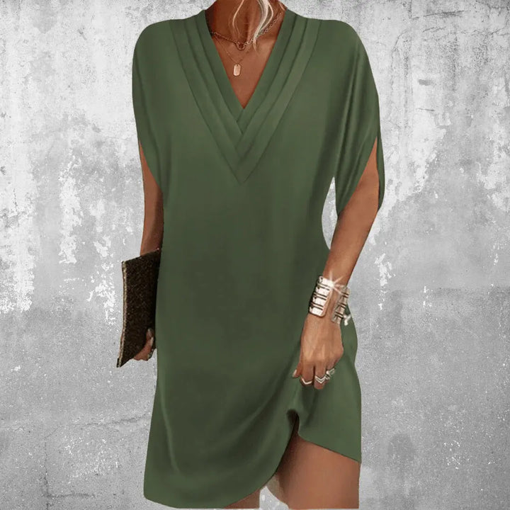 Sienna Satin | V-Neck Dress