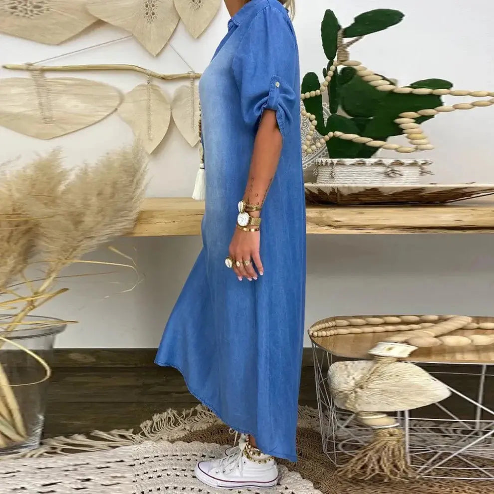Aria Jean™ | denim midi dress
