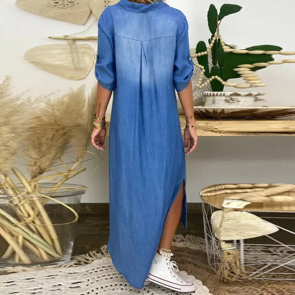 Aria Jean™ | denim midi dress