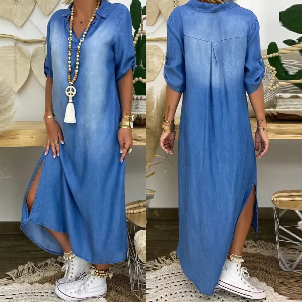 Aria Jean™ | denim midi dress