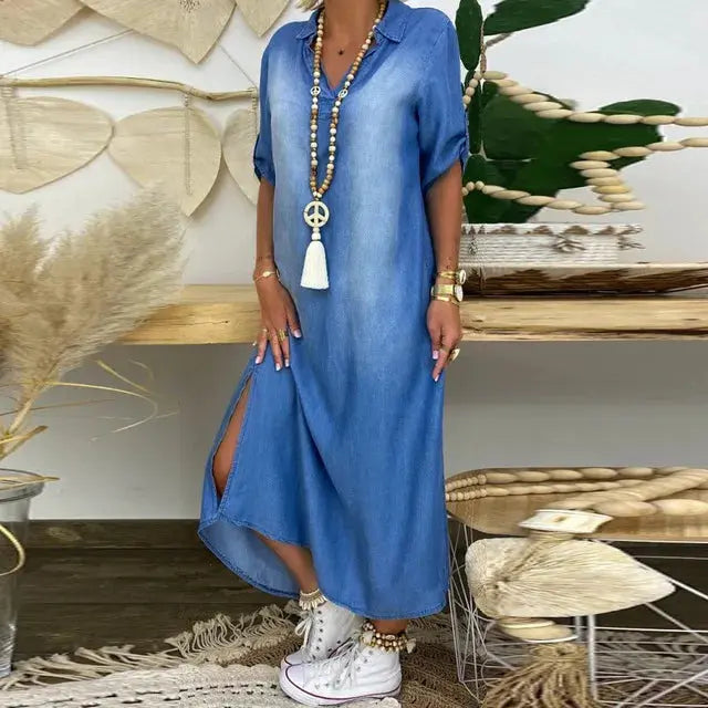 Aria Jean™ | denim midi dress